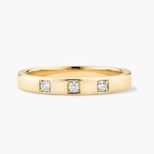 Mejuri Diamond Band Gold Diamonds